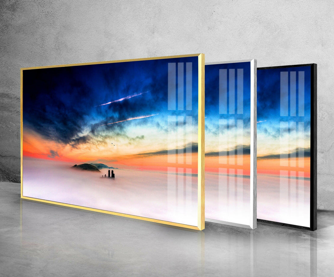 Clouds Above The Mountains Glass Wall Art large glass photo prints, glass wall photos