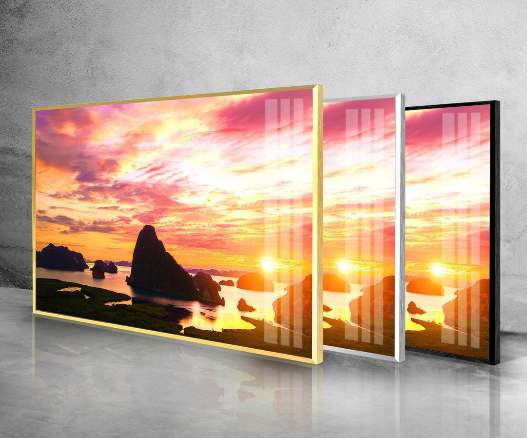 Samed Nang Chee Mountain Glass Wall Art glass pictures for Wall, glass prints wall art