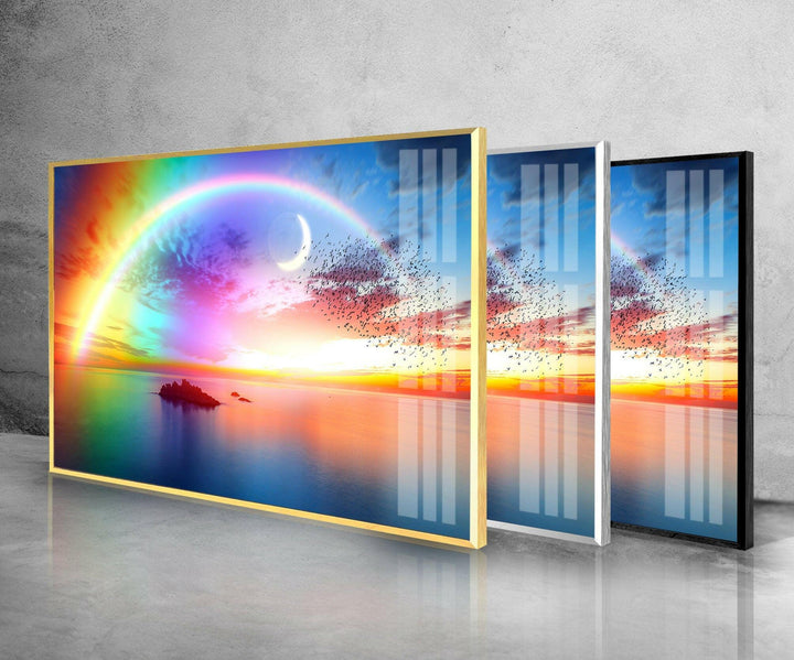 Rainbow Over The Sea Glass Wall Art art glass wall art, glass wall art pictures