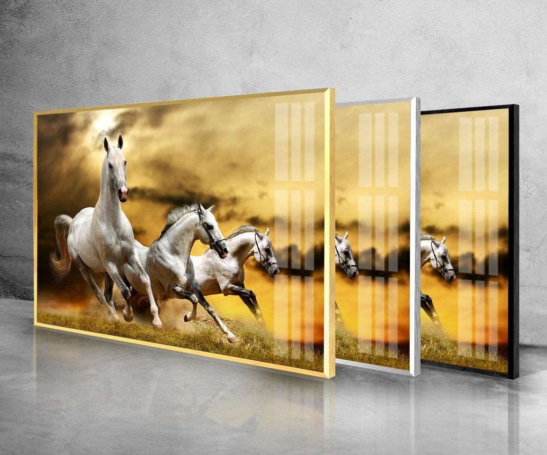 Galloping Horse Glass Wall Art Glass Printing Wall Art, Print photos on glass