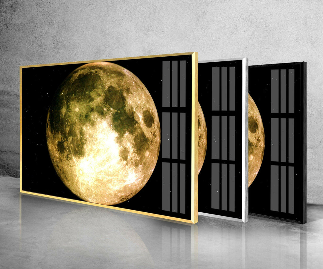 Full Moon Glass Wall Art, glass photo prints, glass picture prints