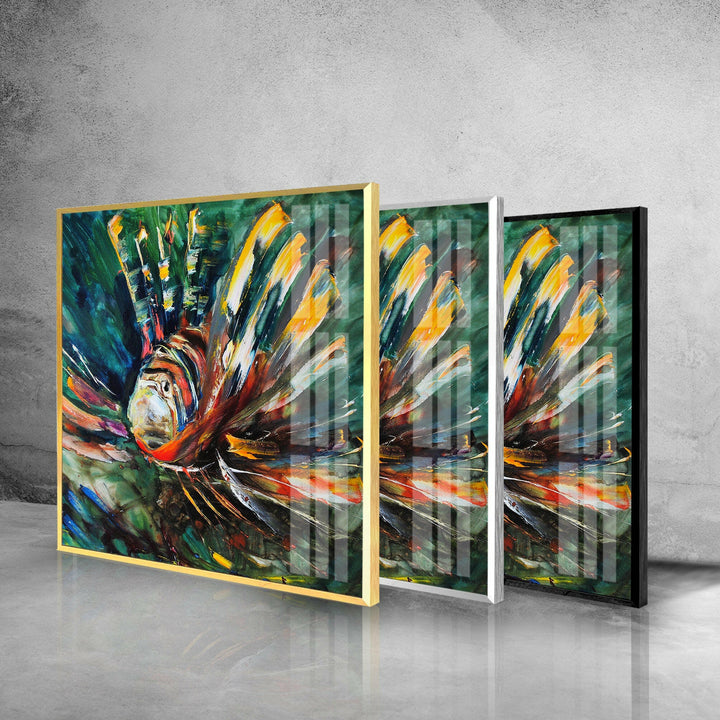 Fish Oil Paint Glass Wall Art large glass photo prints, glass wall photos