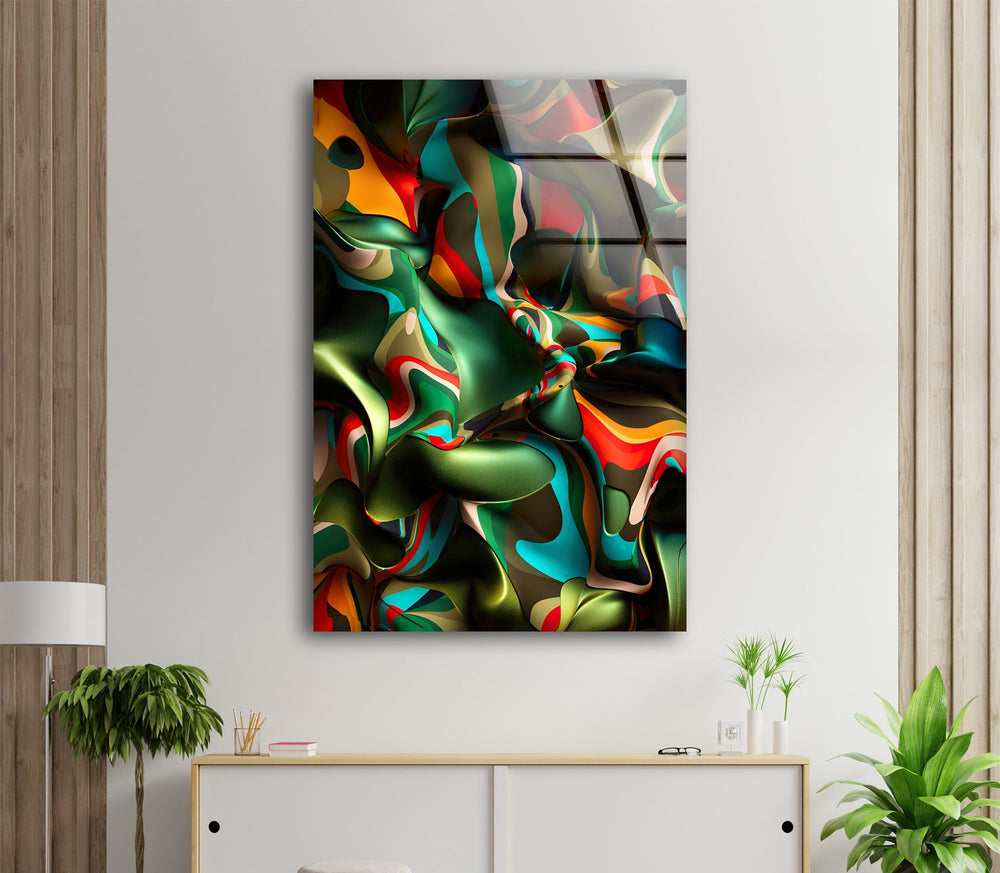 Exploration of Patterns Abstract Glass Artwork for Modern Decor