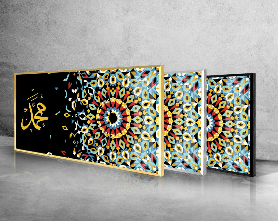 Islamic Calligraphy Glass Wall Art, custom glass pictures, glass art prints