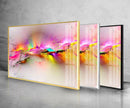 Pink Splash Abstract Glass Wall Art