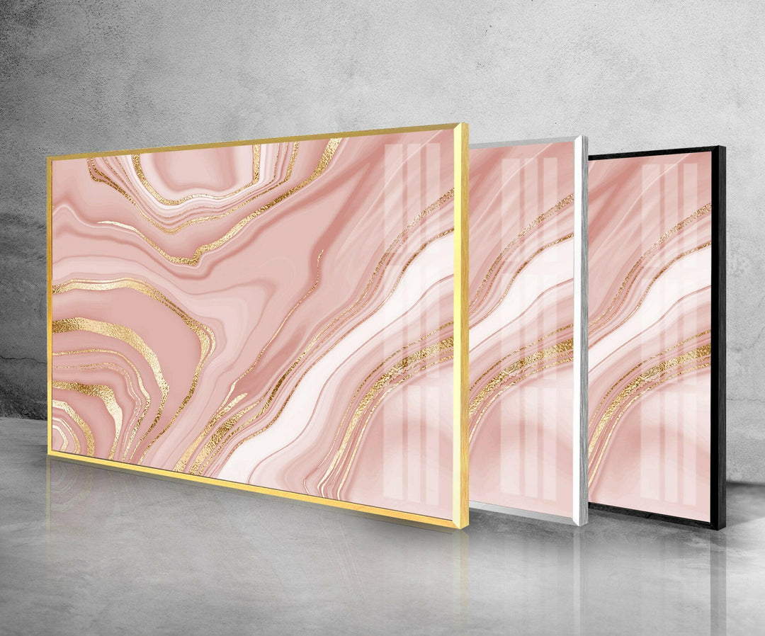 Pink Marble Tempered Glass Wall Art - MyPhotoStation