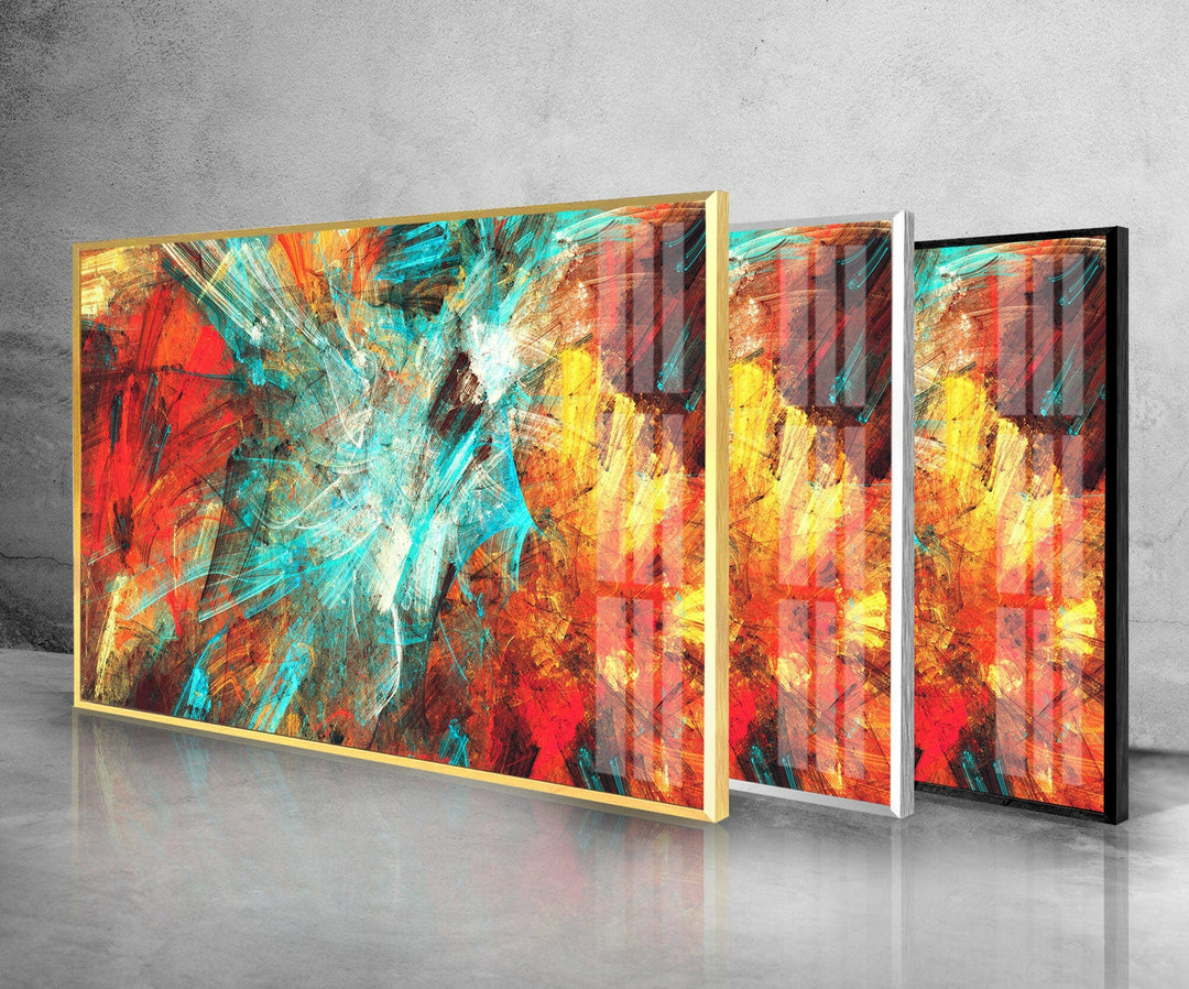 Colorful Abstract Marble Tempered Glass Wall Art - MyPhotoStation