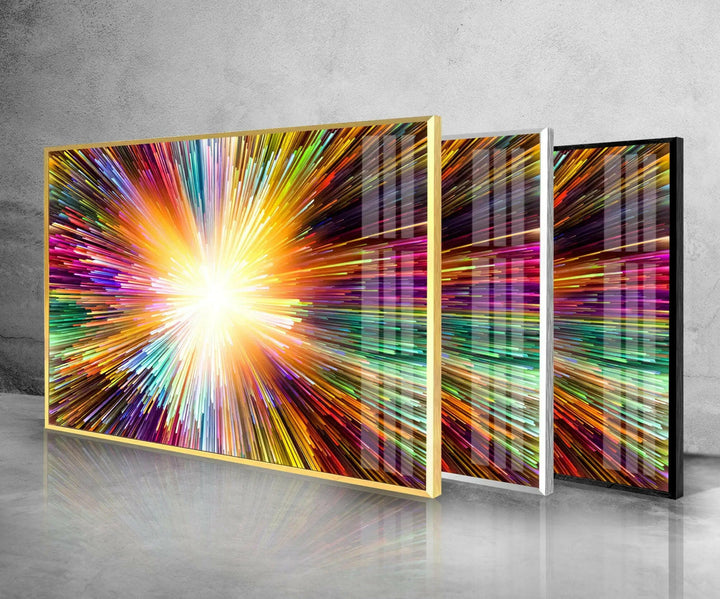 Colorful Modern Abstract Tempered Glass Wall Art - MyPhotoStation