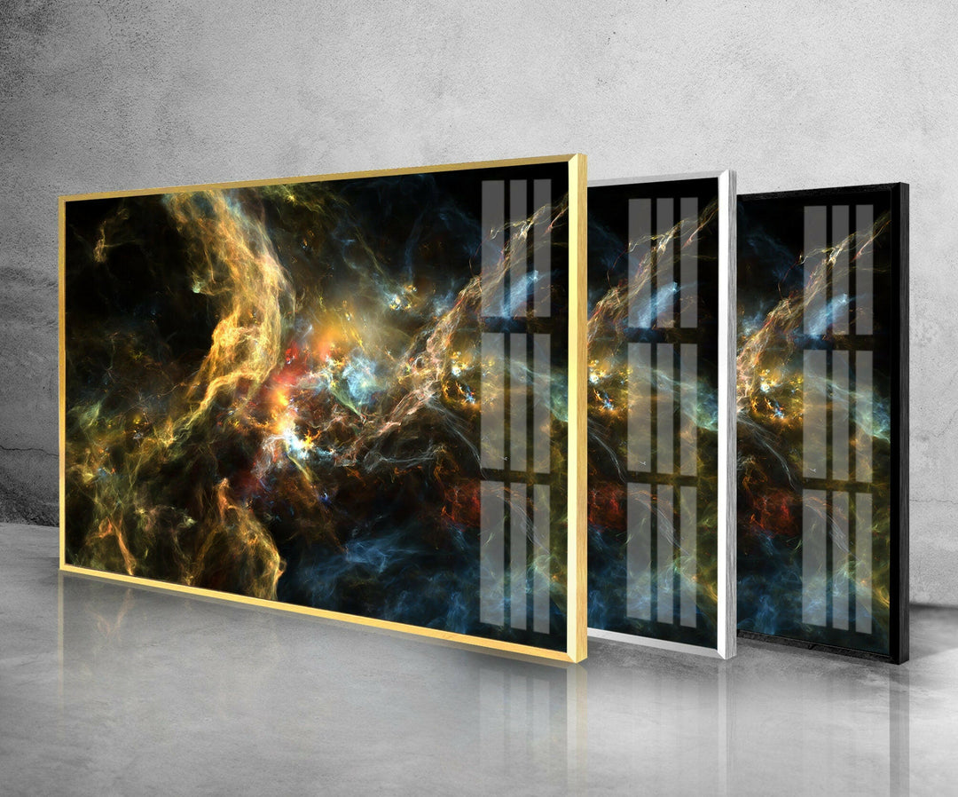 Dark Fractal Art Tempered Glass Wall Art - MyPhotoStation