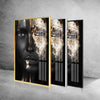 Black and Gold Woman Glass Wall Art