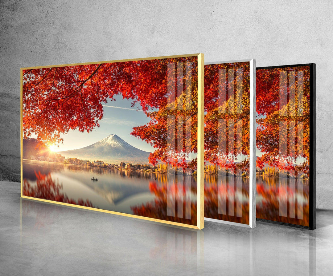 Fuji Mountain Glass Wall Art glass photo prints, glass picture prints