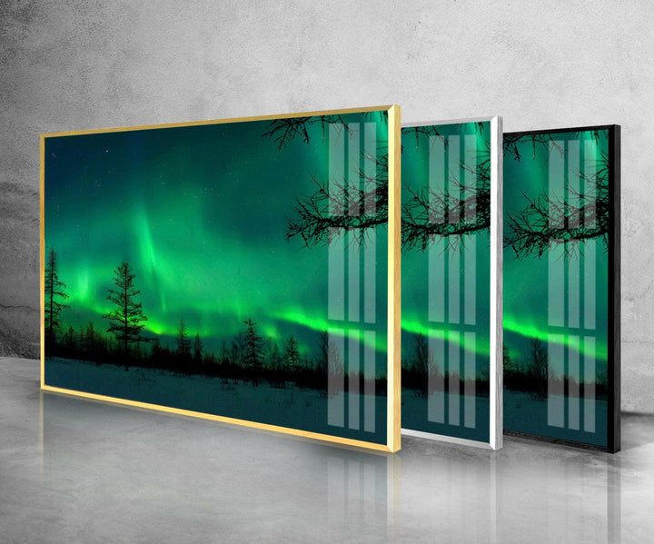 Aurora Lights Neon Glass Wall Art glass wall decor, glass wall art decor