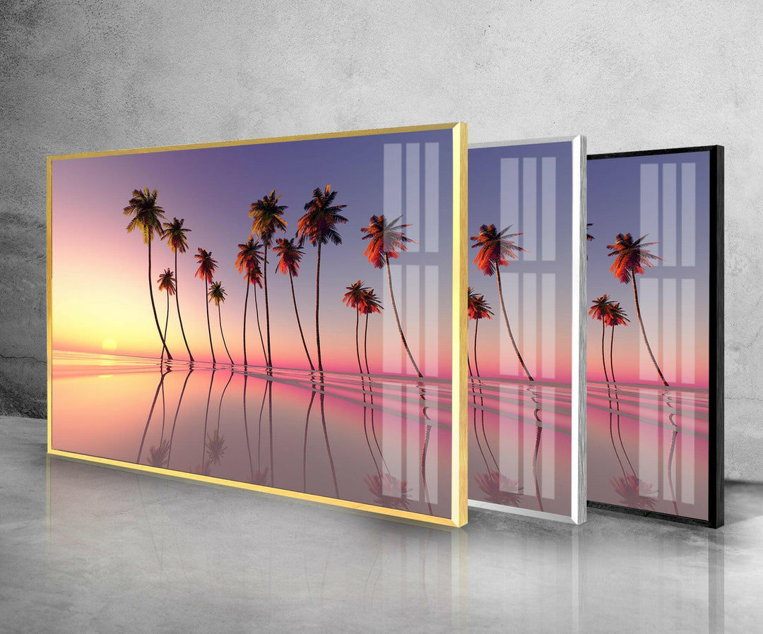 Fantasy Tropical Beach Glass Wall Art Glass Printing Wall Art, Print photos on glass