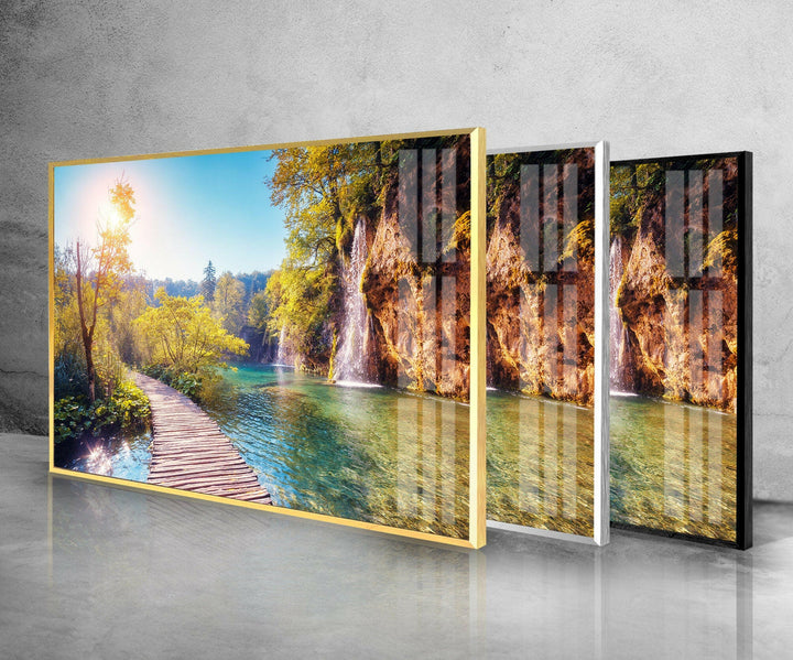 Nature Wonderland Lake Glass Wall Art large glass photo prints, glass wall photos