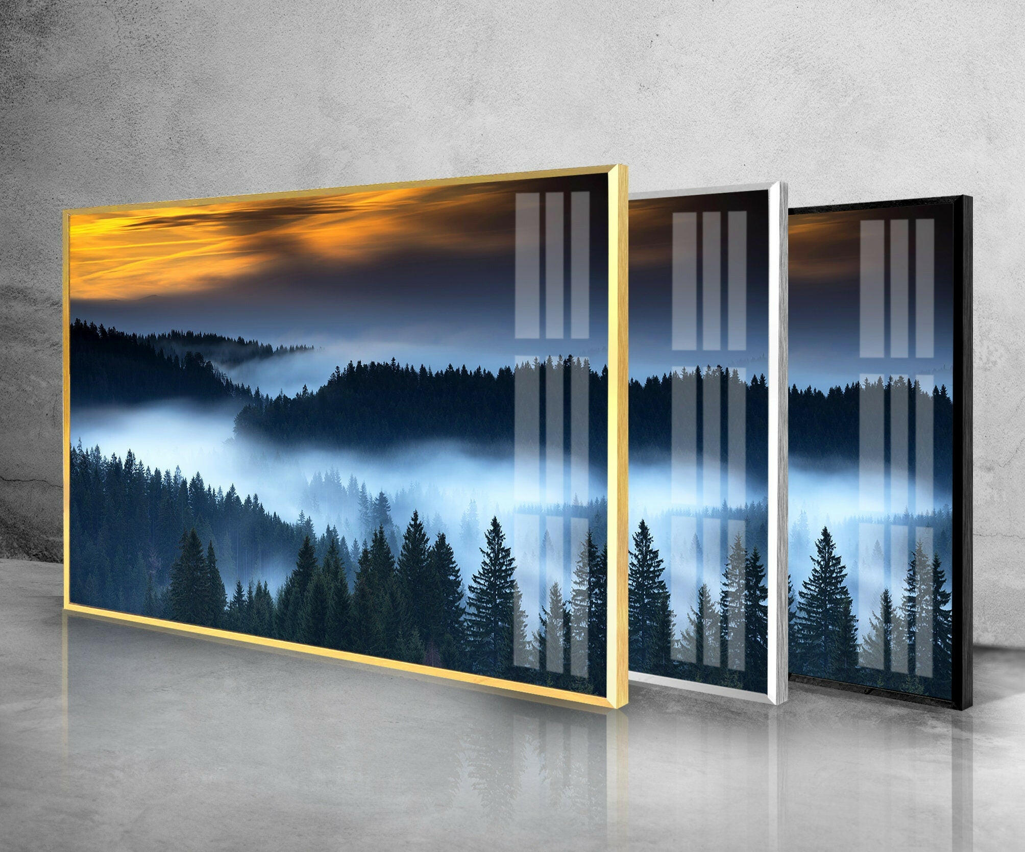 New Zealand shops Multiple Sizes New Zealand art New Zealand photo Mist Wall Art Trees Wall Decor Foggy Forest Poster Mountain Print Fog canvas