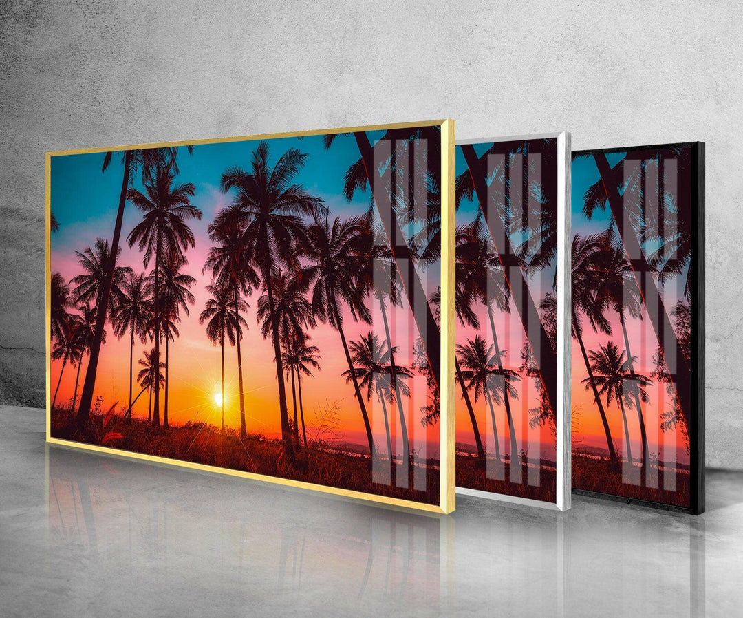 Palm Tree Tropical View Tempered Glass Wall Art - MyPhotoStation