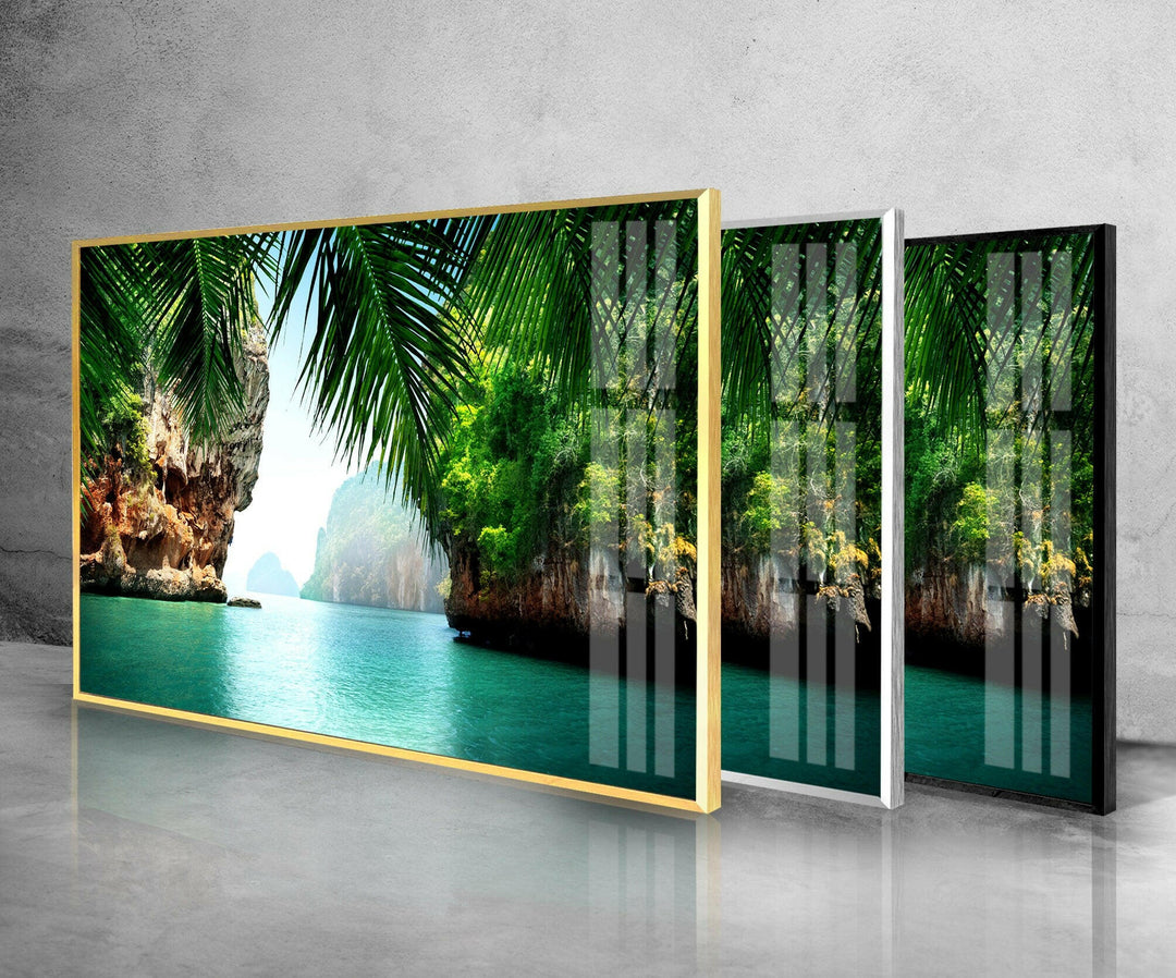 Thai island Ko Phi Phi Lee Glass Wall Art