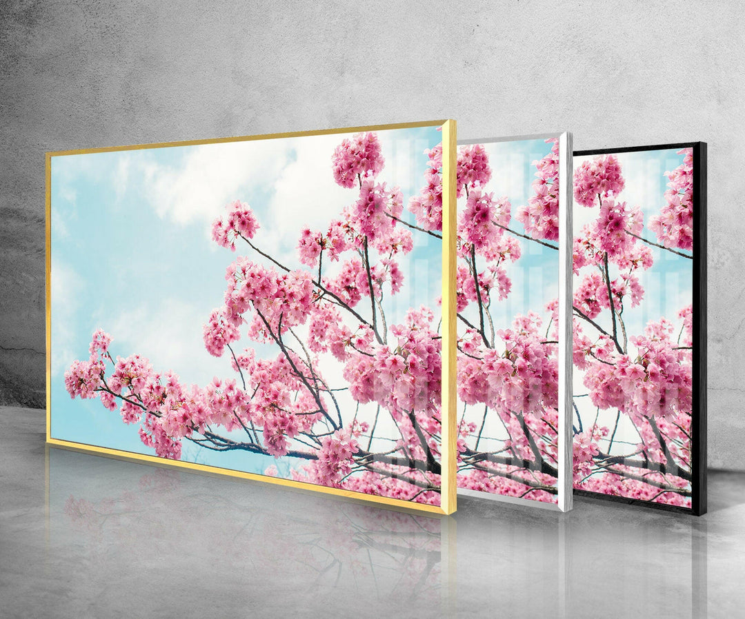 Japanese Cherry Blossom Tempered Glass Wall Art - MyPhotoStation