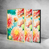 Vivid Flowers Tempered Glass Wall Art