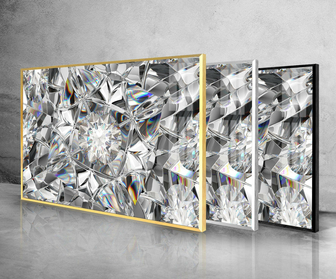 Brilliant Diamond Cool Glass Wall Art