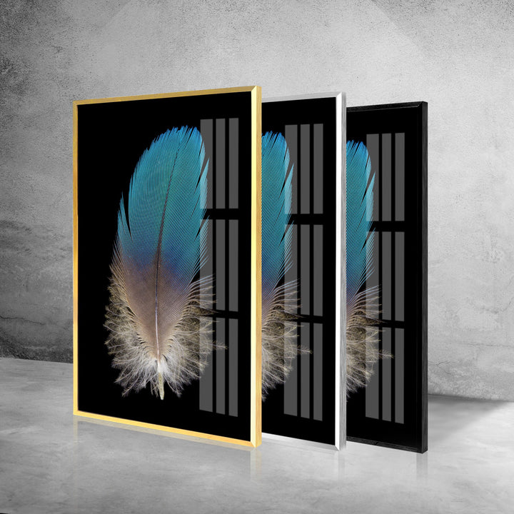 Feather Tempered Glass Wall Art - MyPhotoStation