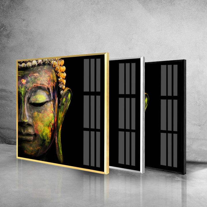 Vivid Buddha Face Wall Art for Home Elegance