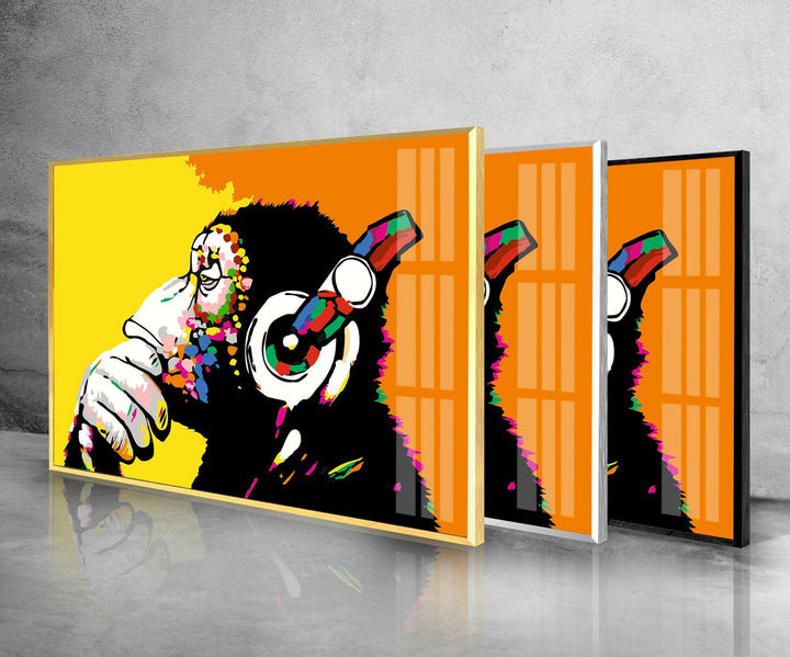 Monkey Cool Art Street Art Tempered Glass Wall Art - MyPhotoStation