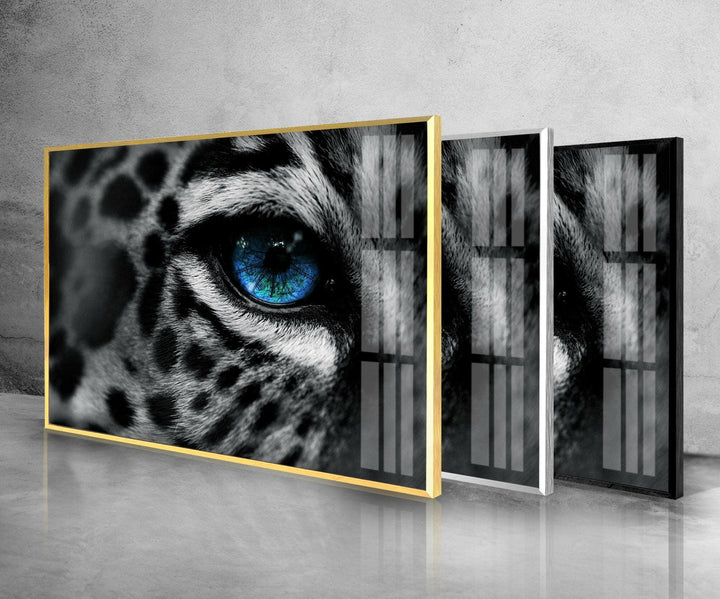 Leopard Eye Glass Wall Art glass pictures for Wall, glass prints wall art