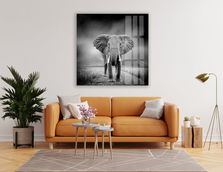 Large Elephant Glass Wall Art glass pictures for Wall, glass prints wall art