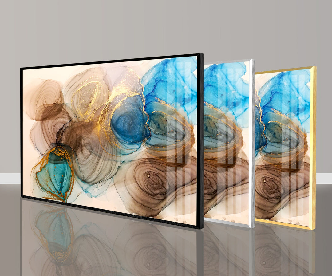 Colorful Oil Water Abstract Glass Wall Art, glass photo prints, glass picture prints