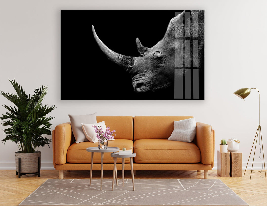 Rhino Head Glass Wall Art art glass wall art, glass wall art pictures