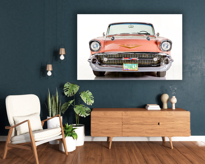 Old Car Vintage Tempered Glass Wall Art - MyPhotoStation