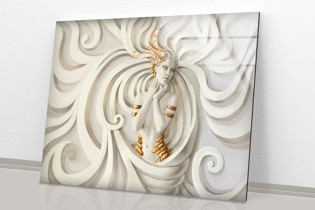 Gold Venus Portrait Glass Wall Pictures & Cool Art