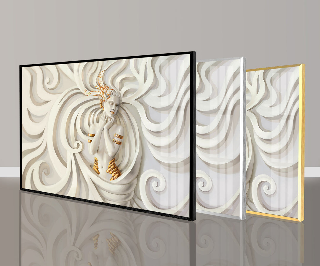 Gold Venus Portrait Cool Art Pieces & Glass Art Prints