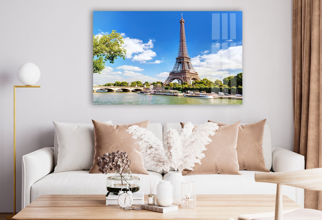 Eiffel Tower France Paris Glass Wall Art,     glass wall decor, glass wall art decor