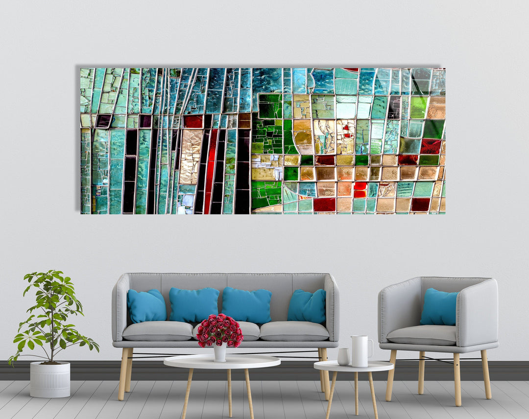 Colorful Mosaic Stained Abstract Glass Wall Art, art glass wall art, glass wall art pictures