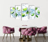 Set of 5 Citrus Kitchen Tempered Glass Wall Art