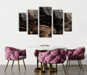 Black Marble Tempered Glass Wall Art