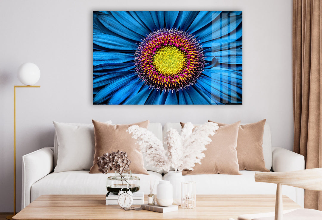 Close Up Gerbera Flower Glass Wall Art, glass image printing, glass prints from photos