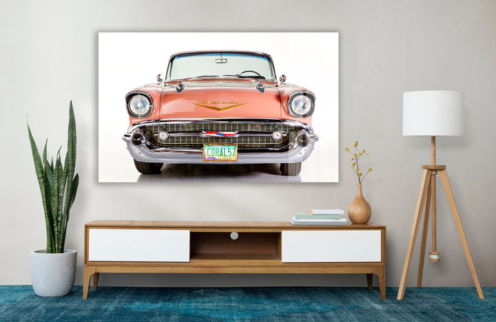 Old Car Vintage Tempered Glass Wall Art - MyPhotoStation