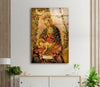 The Virgin Adoring the Christ Child Glass Wall Decor for Homes