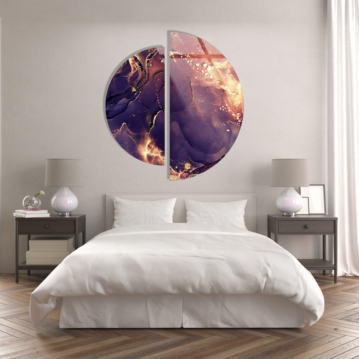 Abstract Marble Purple Glass Wall Art art glass wall art, glass wall art pictures
