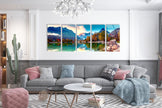 Set of 5 Nature View Tempered Glass Wall Art