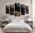 Black Marble Tempered Glass Wall Art