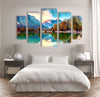 Set of 5 Nature View Tempered Glass Wall Art