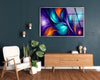 Abstract Organic Floral Glass Wall Art, print on glass, glass printed photos