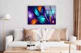 Abstract Organic Floral Glass Wall Art, glass printing Wall art, tempered glass art