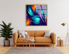 Abstract Organic Floral Glass Wall Art, custom glass photo prints, large glass prints