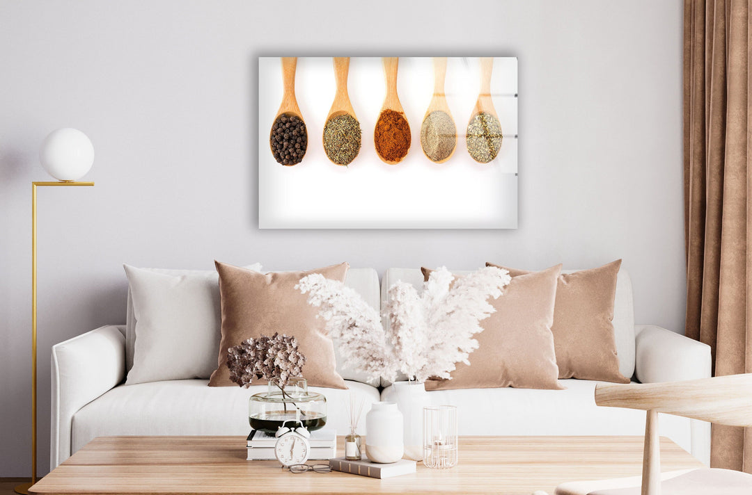 Wood Spoons Kitchen Glass Wall Art, glass image printing, glass prints from photos