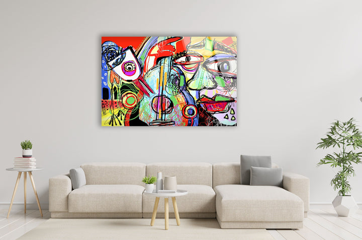 Picasso Art Glass Wall Art for Home Decor